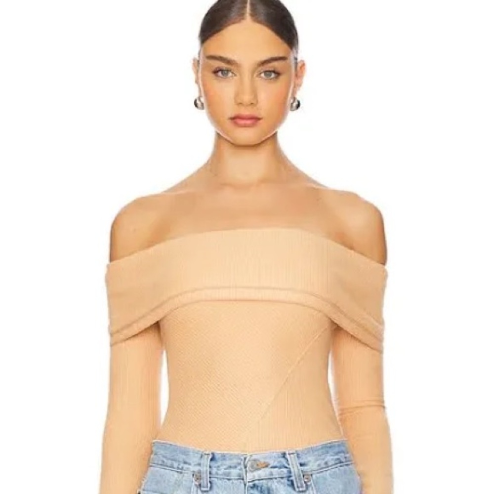 NWT Free People Autumn Cozy Bodysuit in Toasted Size Medium